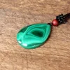 Hänghalsband malachite vatten droppe halsband natursten yoga macrame energikvinnor män mode smycken tillbehör 230714