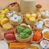 Argile pâte à modeler cuisine faire semblant de jouer ensemble de nourriture vapeur chignon cuisinière à induction pour enfant chinois Asie Restaurant Playset DimSum gâteau jouet cadeau 230714