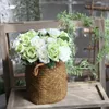 Dekorativa blommor Rose Bouquet Artificial Flower Wedding Holding Home Improvement Silk Arrangemang