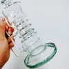 27,9 cm (11 Zoll) wunderschön gestaltete Glas-Wasserbong-Wasserpfeife mit 14-mm-Buchse und blauem Boden, recyceltes Rauchrohr für Männer und Frauen