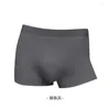 Underpants Men Boxers Panties Ice Silk Underwear Thin Boxer Shorts Bulge Pouch Seamless Breathable Sexy Soft Boxershorts Cuecas