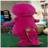 2018 Rabatt Factory Profession Barney Dinosaur Mascot Costumes Halloween Cartoon Adult Size Fancy Dress276s