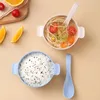 Bowls Home Creative Wheat Straw Salad Bowl With Two Ears Children's Rice Soup Noodle