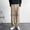 Men's Pants Privathinker White Solid Men's Wide Leg Suit Pants Casual 2023 New Fashion Brand Male Trousers Baggy Korean Style Pants Clothing J230714