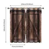 Curtain Window Treatment 150x166cm Waterproof Blackout Drapes Home Decor 2 Panels Rustic Wooden Barn Door Farmhouse Efficient