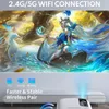 GooDee Projector 4K With WiFi And BT Supported, FHD 1080P Mini Projector For Outdoor Moives, 5G Video Projector For Home Theater Dolby