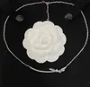 Fashion Charm Women 925 Silver Plated Pendant Necklaces Luxury Design Brand Letter Flower Necklace Inlaid Crystal Pearl Sweater Chains Link Chain Wedding Jewelry