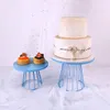 Cake Tools Blue Gold Stand Set Cupcake Tray Home Decoration Dessert Table Decorating Party Wedding Display 230713