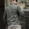 Mäns jackor 2023 Spring Tactical Field Bomber Jacka Ljus Militärkläder Special Force Fall Casual Male Slim Pilot Coat