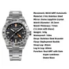Andere Uhren SEESTERN GMT Herrenuhr Retro NH34 Automatikwerk Mechanische Armbanduhr Kuppel Saphirglas AR-Beschichtung Mikrofaltschließe 230714