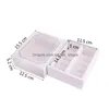 Cupcake Aron Packing Boxes Wedding Party 5/10 Pack Cake Storage Biscuit Clear Window Paper Box Decoration Baking Ornaments Vt1889 Dr Dh1I2