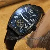 Yüksek kaliteli siyah croco 8880 t Blk cro otomatik tourbillon erkek izle pvd siyah deri kayış beyefendi ucuz yeni saatler izle328q