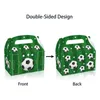 Confezione regalo 448B 24PCS Calcio Party Treat Box Scatole da calcio Candy Cookie con manico per compleanno Natale 230713