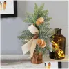 Decorazioni Natalizie 25 Cm Mini Aritificial Desktop Trees Home El Shop Mall Xmas Party Ramo Di Un Albero Finto Bacca Decorazione Floreale Acce Dhh1T