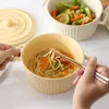 Bowls Nordic Matte Amphora Ceramic Soup Bowl Creative Personality With Geheburn Pot Dormitory Home Large Instant Noodle