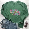 Hoodies voor dames Gekleurd Grow With The Flow Sweatshirt Trendy damestrui met lange mouwen Boho Flower Motiverende truien