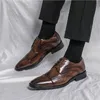 Plus w rozmiarze 48 butów Bogue Buty męskie koronkowe biznesowe buty swobodne buty ślubne Buty 1AA16