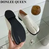 Sandaler Fashion Split Toe Flats Shoes Women Slip On Casual Loafer Chunky Heel British Oxford Shoes Autumn Footwear Zapatos de Mujer 230713