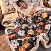 Blankets Double Layer Blanket Thick Man-made Lamb Wool Nap Covering Coral Fleece Warm Flannel Duvet Cover Quilt Cozy Comfortable