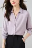 Blouses pour femmes Chikichi femmes chemises blanc à manches longues dames hauts violet chemise Blouse femme basique 2023 mode vêtements
