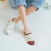 Women Socks Summer Pure Cotton Thin Mesh Korean Head And Heel Color Separation Lady Invisible Boat Shallow Slip-proo