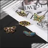 Pins Brooches Pins Jewelry European Insect Series Butterfly Moth Shape Brooch Pin Women Animal Alloy Enamel Clothes Badge Accessori Dhzv9