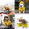 Hondenkleding ritssluiting op regenjas met reflecterende knopen regenwaterbestendige verwijderbare kap premium regenjassen jas 230713