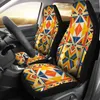 Housses de siège de voiture Aztec Colorful Orange Pack de 2 housses de protection avant universelles