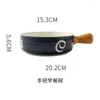 Миски Qingyao Ceramic Breakfaking с ручкой салат -хлопной суп -суп с лапшой десертной сыр