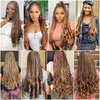 French Curl Braiding Hair Loose Wave Braiding Hair 22 Inch 75G/Pack Crochet Braids Spanish Curly Synthetic Spiral Curl Braiding Hair Extensions LS04