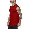 Mens Tank Tops Slim Running Training Vest Fitness Sports Cotton Top Moisture Wicking Vneck Gym Clothing High Quality 230713