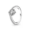 2022 Hot 925 Sterling Zilveren Ring Prinses Kroon Sprankelende Liefde Hart Cz Ring Voor Vrouwen Engagement Originele Sieraden Authentieke L230704