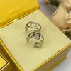 Chic Charm Stud Women Designer Simple Earring Gold Eardrop Hollow Trendy Earrings Party Jewelry With Box Package