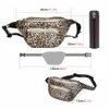 Сумки для талии Geestock Женщины Leopard Fanny Packs Fashion Pu Кожаная пакет Bumbag Bumbag Bead Sag с регулируемым для Rave Travel Party 230713