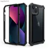 衝撃プルーフバンパー透明なクリアPC電話ケースiPhone 14 13 12 11 Pro Max 6 6S 7 8 Plus X XR XS Max Se Acrylic Back Cover L230619