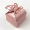 Opakowanie prezentów 50pcs Creative Wedding Candy Box Hollow Party Favor for Anniversary Birthday (Pink)