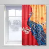 Gardinfågelfönsterpaneler dekorativa djurmönster färg matchande mjuk stång ficka för vardagsrum badrum kök