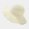 قبعات واسعة الحافة ldslyjr الصيف القش الصلبة دلو القبعة الصياد قابلة للطي في الهواء الطلق قبعة الشمس