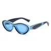 Occhiali da sole Concave Cat Eye Donna Due colori Occhiali da sole ovali Uomo Blu Verde Shades Luxury Retro Brand UV400 Oculus Gafas 230714