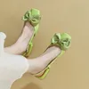 Sandalen Bogen Baotou Frauen Schuhe Süße Karree Low Heels Sandalen Mode Elegante Sommer Flache Bequeme Einfarbig Chaussure Femme 230714