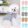 Vêtements pour chiens vêtements en fourrure chaude mignon chiot chat T-Shirt doux en peluche vêtements pour animaux de compagnie petits chiens moyens tenue pour chats Yorkshire Shih Tzu Perro