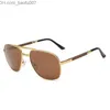 Sonnenbrillen SWOKENCE Gehobene Mode faltbare polarisierte Sonnenbrille Herren Retro tragbare faltbare Metallrahmen-Sonnenbrille mit Box SA06 Z230719