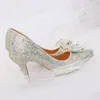 Jurk Schoenen Kristal Kleurrijke Bling Glas Bloem 8 cm Hak Hoogte Aanpassen Kleur Bruid Mooie Vrouwen Bruiloft Moeder Zus Pompen