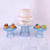 Cake Tools blue Gold Stand Set Cupcake Tray Home Decoration Dessert Table Decorating Party Wedding Display 230713