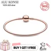 New100% 925 Sterling Silver Pan Bracelet para mulheres Fit Fit Design Charms Bangle DIY Jóias de alta qualidade