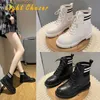 Stövlar Kvinnors fotled Stövlar Fashion Platform High Heels Winter Shoes Women's Casual Feet Motorcykelstövlar Spring Women's Short Boots Z230714