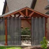 Kurtyna materiał prysznicowa o długości 84 cali Półprzeznane zasłony zewnętrzne do patio Top Voile Drape 1 Panel