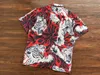 Chemises décontractées pour hommes Hawaii Beach Flame Tiger Full Print Wacko Maria Hommes Femmes Loose Pocket Revers Shirt Top