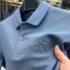 Heren Polo Katoen High End Merk Polo Shirt Revers Geborduurd Korte Mouw Koreaanse Mode Clothing2023 Zomer T-shirt