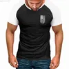 T-shirt da uomo Simple Apparel Mens Summer Fashion Casual Fasten 3D Digital Back Stampa T-shirt T-shirt Uomo grande e alto Vino T-shirt Uomo L230713